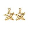 303 Stainless Steel & ABS Plastic Pearl & Crystal Rhinestone Pendants RB-CBA1E47-14G-1