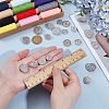 20Pcs 4 Styles 1-Hole Zinc Alloy Shank Buttons BUTT-OC0001-68-3