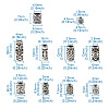 Kissitty Tube Hollow Tibetan Style Alloy Beads TIBEB-KS0001-04AS-11