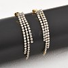 304 Stainless Steel Clear Cubic Zirconia Tassel Stud Earrings EJEW-Z094-01E-G-2