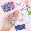 180Pcs 9 Style Two Tone Polyester Fabric Wings Crafts Decoration FIND-SC0004-16-3