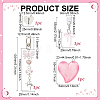 1 Set Heart & Bowknot Zinc Alloy Acrylic Mobile Phone Holders & Pendant Decorations AJEW-ME0002-81B-2