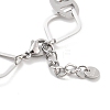 Non-Tarnish 304 Stainless Steel Oval & Rhombus Link Chain Bracelets for Women BJEW-K249-01P-2