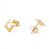 201 Stainless Steel Stud Earring Findings with Hole X-EJEW-A071-27G-2