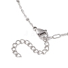 Natural Pearl Rice & 304 Stainless Steel Satellite Chain Paperclip Chain Necklaces for Women NJEW-JN05822-01-5