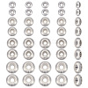 48Pcs 4 Styles Stainless Steel Beads STAS-ME0002-44-1