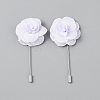 Flower Polyester Brooches JEWB-WH20006-01G-1
