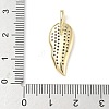 Brass Micro Pave Cubic Zirconia Pendants ZIRC-I356-21G-3