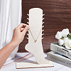 Desktop Wooden Anklet Organizer Display Stands ODIS-WH0086-190-4