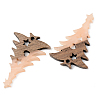 Opaque Resin & Walnut Wood Pendants RESI-S389-018A-C02-2