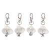 4Pcs 4 Styles Sea Animal Alloy & Natural Shell Pendant Decorations HJEW-JM02015-1