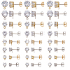 925 Sterling Silver Micro Pave Cubic Zirconia Stud Earring Findings STER-AR0001-28-1