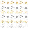 80Pcs 2 Colors 201 Stainless Steel Stud Earring Findings STAS-DC0011-33-1