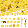 92Pcs Transparent Silicone Focal Beads SIL-TA0002-85B-1