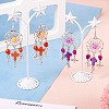Resin & Synthetic Turquoise Dangle Earrings EJEW-TAC00014-6