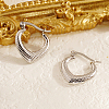 Non-Tarnish 304 Stainless Steel Hoop Earrings for Women YI9341-2-1