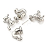 Alloy Front Back Stud Earrings EJEW-B031-01P-1