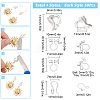 SUNNYCLUE 150Pcs 3 Style Plastic Clip-on Earring Findings KY-SC0001-72-2