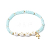 Glass Beads Stretch Bracelets Sets BJEW-JB06575-03-4