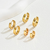 3 Pairs Vintage Smooth Brass Hoop Earring Sets MK3125-2-3