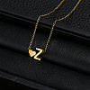 Alloy Letter Heart Pendant Necklaces for Women WGBB55E-22-1