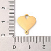 304 Stainless Steel Heart Connector Charms STAS-R222-01G-3