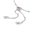 Non-Tarnish 2Pcs 2 Colors 304 Stainless Steel Satellite Chain Bracelet Slider Making AJEW-JB01242-02-3