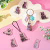 10Pcs 5 Styles Printed Acrylic Pendants OACR-TA0004-13-7