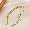 304 Stainless Steel Butterfly Link Chain Bracelets for Women WG8B455-02-3