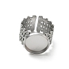 304 Stainless Steel Cuff Ring Components SA-CBA37BC-16D-P-2