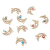 20Pcs 5 Colors Moon Alloy Enamel Connector Charms FIND-TA0002-19-2