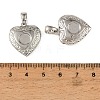 Floral Embossed Brass Locket Pendants KK-CBA7157-03P-2