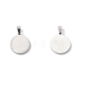 304 Stainless Steel with White Shell Pendants STAS-G268-01M-P-4