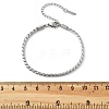 304 Stainless Steel Rope Chain Bracelets for Women BJEW-Q051-04P-3