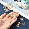 6Pcs Brass Micro Pave Cubic Zirconia Fold Over Clasps KK-BBC0021-30-3