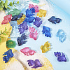 42Pcs 7 Colors Transparent Acrylic Pendants MACR-TA0001-57-6