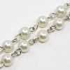 Handmade Glass Pearl Beaded Chains for Necklaces/Bracelets Making AJEW-PH00633-02-1