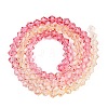 Gradient Color Baking Painted Glass Bead Strands DGLA-A039-T6mm-A02-2