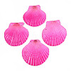 Spray Painted Natural Scallop Shell Big Pendants SSHEL-T017-14A-1