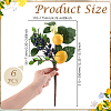 6Pcs Lemon & Blueberry Silk Cloth & Foam Artificial Plants AJEW-GA0009-26-2