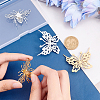Unicraftale 4Pcs 4 Style Butterfly & Bee Brooches STAS-UN0034-84-2