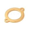 Ion Plating(IP) 304 Stainless Steel Ring Links Connector Charms STAS-U025-12G-2