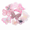 36Pcs 9 Style Butterfly Organgza Lace Embroidery Ornament Accessories DIY-BT0001-49-3