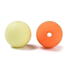 Rubberized Style Imitated Silicone Acrylic Beads MACR-T048-01B-07-2