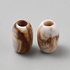 Acrylic European Beads MACR-WH0017-003J-1