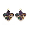 Carnival/Mardi Gras Theme Alloy Enamel & Glitter Powder Pendants ENAM-T020-53D-RS-1