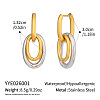 304 Stainless Steel Stud Dangle Earrings for Women UV4744-6