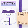 Gorgecraft 60M 12 Colors Flat Nylon Elastic Cord OCOR-GF0003-66-2