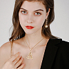 5Pcs Brass Micro Pave Cubic Zirconia Pendants ZIRC-BBC0002-88B-5