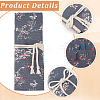 Flower Printed Polyester Cloth Knitting Tools Storage Roll Bags AJEW-WH20054-349B-6